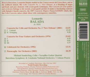 CD Leonardo Balada: Cello Concero No. 2 'New Orleans' • Concerto For Four Guitars 117225