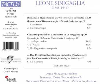 CD Leone Sinigaglia: Romanza E Humoresque Op. 16; Concerto Per Violino Op. 20; Regenlied 312028