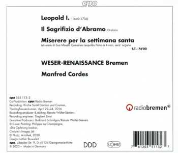 CD Leopold I: Il Sagrifizio D'Abramo • Miserere 293039