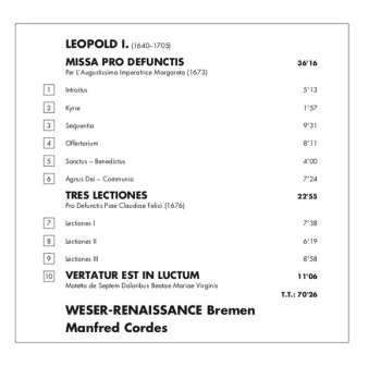 CD Leopold I: Requiem / Lectiones 519973