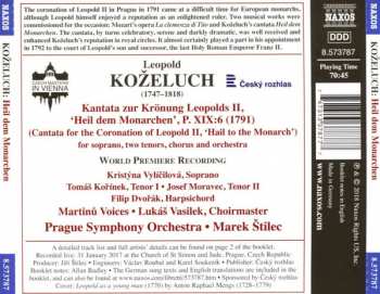 CD Leopold Koželuh: Cantata For The Coronation Of Leopold II, 'Hail To The Monarch' 113939