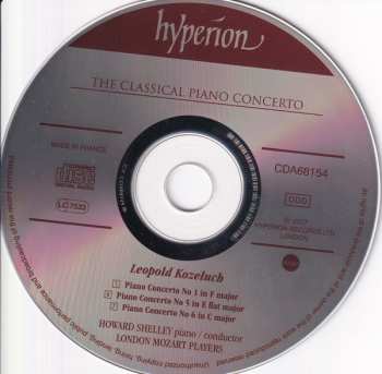 CD Leopold Koželuh: Piano Concertos Nos. 1, 5 & 6 324915