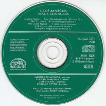 CD Leoš Janáček: Male Choruses 51922