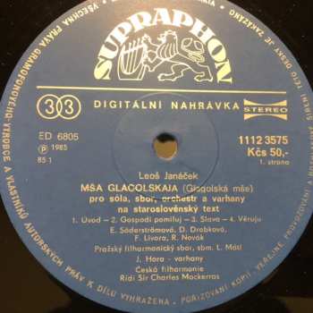 LP Leoš Janáček: Mša Glagolskaja (Glagolitic Mass) 425544