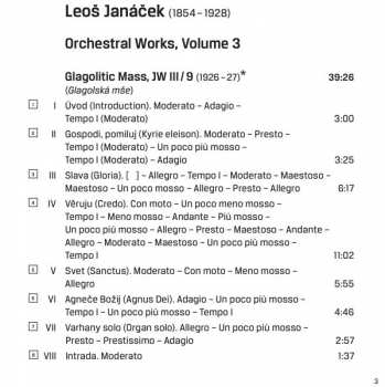 SACD Leoš Janáček: Orchestral Works, Vol. 3 (Glagolitic Mass / Otče Náš / Zdrávas Maria / Adagio) 299556