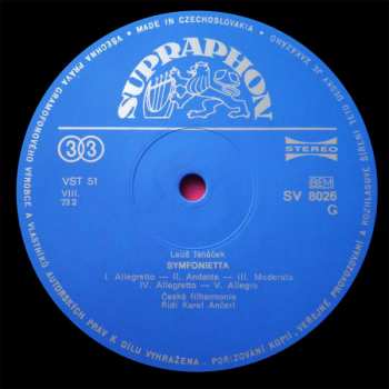 LP Leoš Janáček: Taras Bulba / Symfonietta