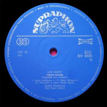 LP Leoš Janáček: Taras Bulba / Symfonietta