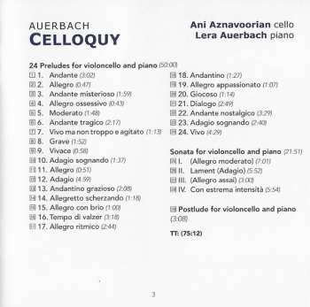 CD Lera Auerbach: Celloquy 373753
