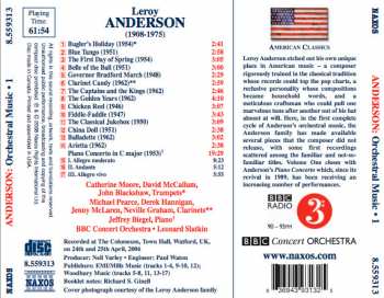 CD Leroy Anderson: Orchestral Music - 1: Piano Concerto / The Golden Years / Fiddle-Faddle 314684