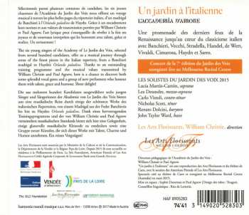 CD Les Arts Florissants: Un Jardin À L'Italienne (Airs, Cantates & Madrigals) 269682