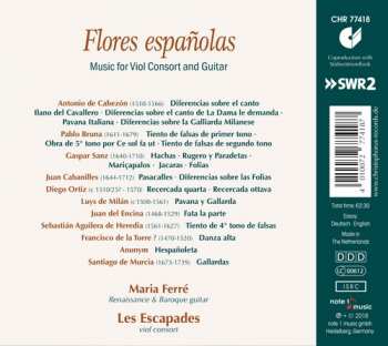 CD Les Escapades: Flores Españolas - Music For Viol Consort And Guitar 297939