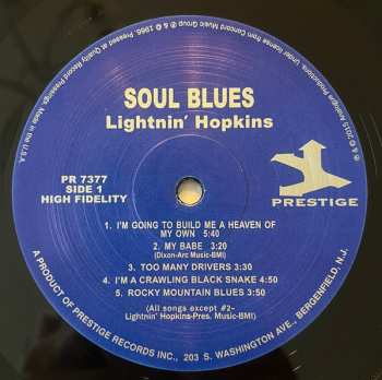 LP Lightnin' Hopkins: Soul Blues