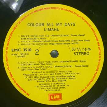 LP Limahl: Colour All My Days 282024