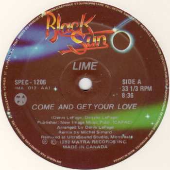 Album Lime: Come And Get Your Love / Your Love (Remix)