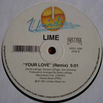 LP Lime: Come And Get Your Love / Your Love (Remix) 339614
