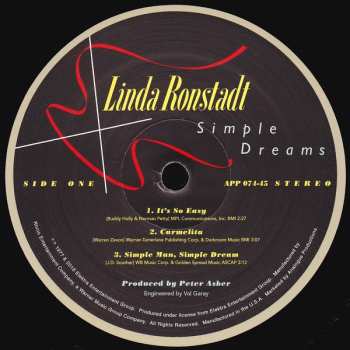 2LP Linda Ronstadt: Simple Dreams LTD 310544