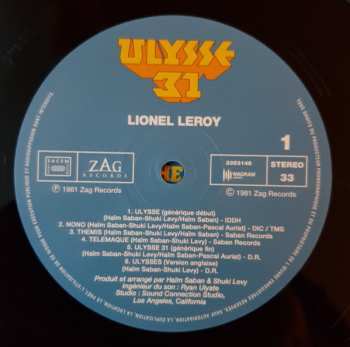 LP Lionel Leroy: Ulysse 31 (Bande Originale De La Série Télévisée) 539684