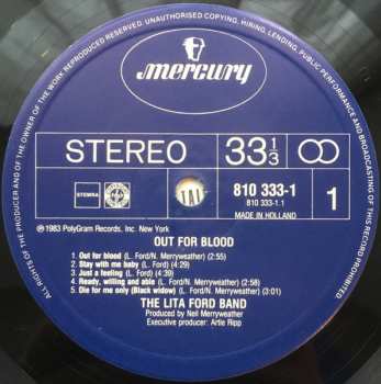 LP Lita Ford: Out For Blood