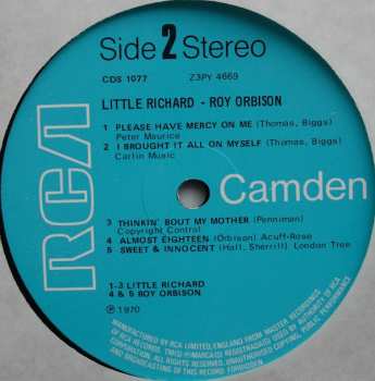 LP Little Richard: Little Richard & Roy Orbison 412225