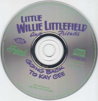 CD Little Willie Littlefield And Friends: Going Back To Kay Cee 289618