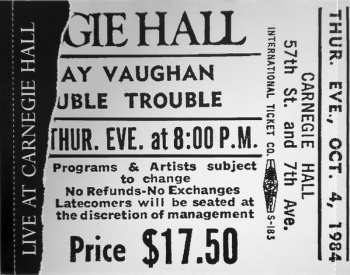 CD Stevie Ray Vaughan & Double Trouble: Live At Carnegie Hall 20731