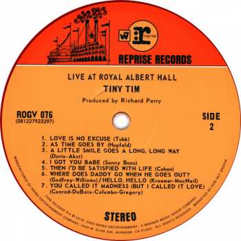 2LP Tiny Tim: Live! At The Royal Albert Hall LTD | CLR 20912