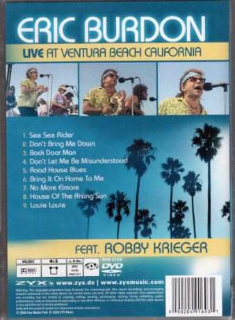 DVD Eric Burdon: Live At Ventura Beach California Feat. Robbie Krieger 370645