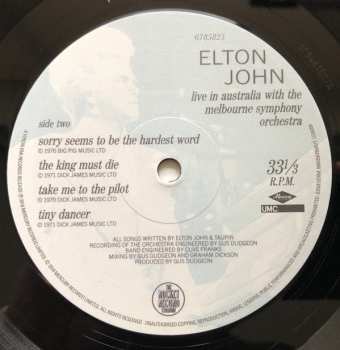 2LP Elton John: Live In Australia (With The Melbourne Symphony Orchestra) 21251