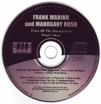 2CD Frank Marino: Live/Tales Of The Unexpected/What's Next 20661