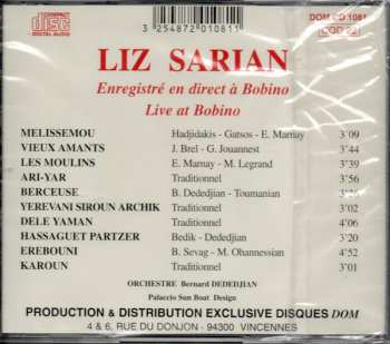 CD Liz Sarian: A Bobino 272287