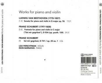 CD Liza Ferschtman: Schubert-Beethoven. Works For Piano And Violin 419518