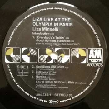 LP Liza Minnelli: Live At The Olympia In Paris 158291