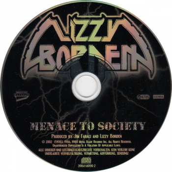 CD Lizzy Borden: Menace To Society 252870