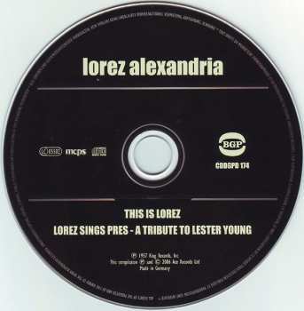 CD Lorez Alexandria: This Is Lorez Plus Lorez Sings Pres 297703