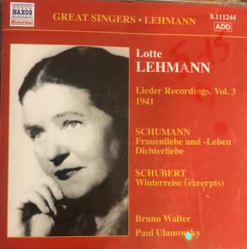 Album Lotte Lehmann: Lieder Recordings, Vol. 3 (1941)