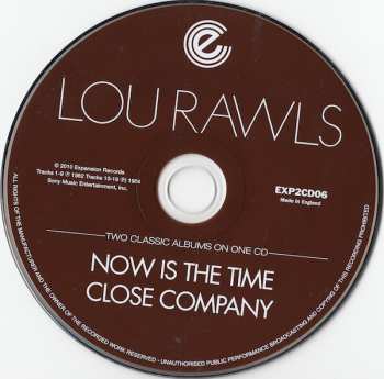 CD Lou Rawls: Now Is The Time / Close Company 529327