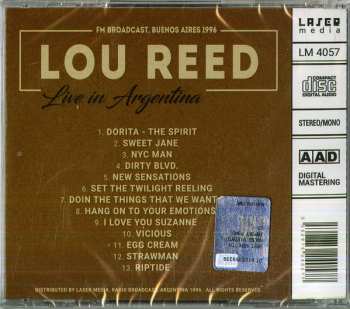 CD Lou Reed: Live In Argentina (FM Broadcast, Buenos Aires 1996) 438534