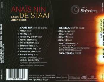 CD Louis Andriessen: Anaïs Nin; De Staat 102221