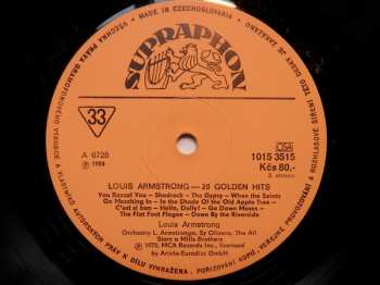 LP Louis Armstrong: 20 Golden Hits By Louis Armstrong 50233