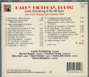 CD Louis Armstrong And His All-Stars: Happy Birthday Louis! Live At The Newport Jazz Festival 1960 333187