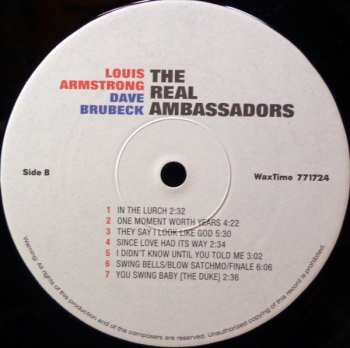LP Louis Armstrong And His Band: The Real Ambassadors 416207