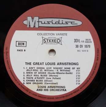 LP Louis Armstrong And His Orchestra: The Great Louis Armstrong 157792