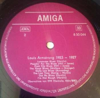 LP Louis Armstrong: Louis Armstrong 1923 - 1927 50228