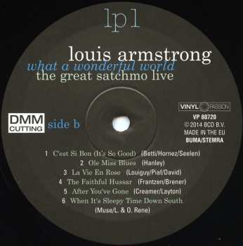 2LP Louis Armstrong: What A Wonderful World: The Great Satchmo Live 39973