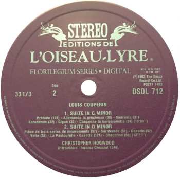 CD Louis Couperin: Couperin: Suites For Harpsichord