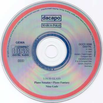 CD Louis Glass: Piano Fantasy - Piano Sonatas 336633
