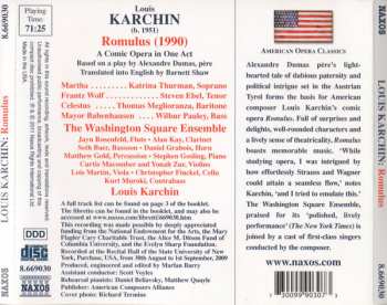 CD Louis Karchin: Romulus, A Comic Opera In One Act 399896
