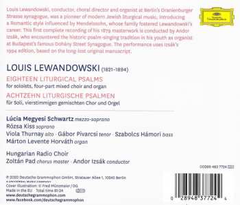 CD Louis Lewandowski: Eighteen Liturgical Psalms 57394