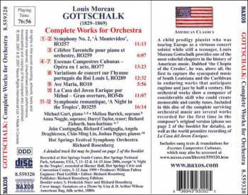 CD Louis Moreau Gottschalk: Complete Works For Orchestra (Symphonies Nos. 1 And 2 / Escenas Campestres Cubanas / Célèbre Tarantelle) 120856