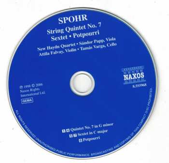 CD Louis Spohr: Complete String Quartets 4 276489